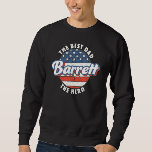 Sudadera Hombre Barrett Mejor Papá Héroe Bandera de EE. UU.