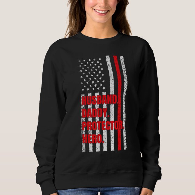 Sudadera Hombre bombero papá marido papá protector héroe (Anverso)