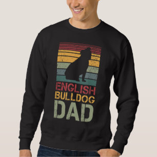 Sudadera Hombre Bulldog Inglés Papá Perros Vintage Paw Paws