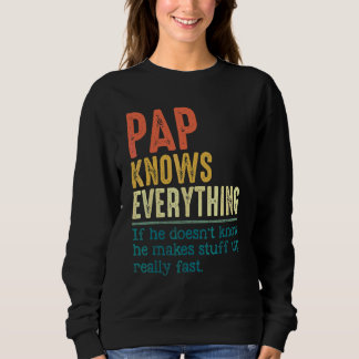 Sudadera Hombre Camiseta Papá Lo Sabe Todo Para Día del Pad