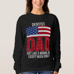 Sudadera Hombre Camiseta Vintage Dentista Papá Bandera Amer