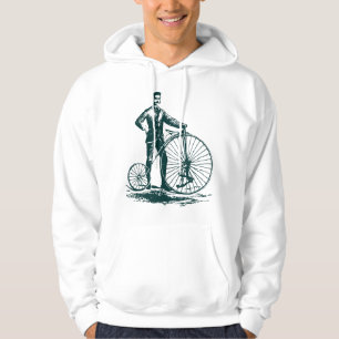 Sudadera Hombre con Penny Farthing - Verde oscuro