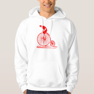 Sudadera Hombre con un penny Farthing - Rojo