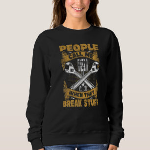 Sudadera Hombre De Auto Mecánico La Gente Me Llama Cuando R