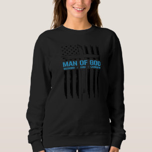 Sudadera Hombre de Dios cruza la bandera estadounidense Jes