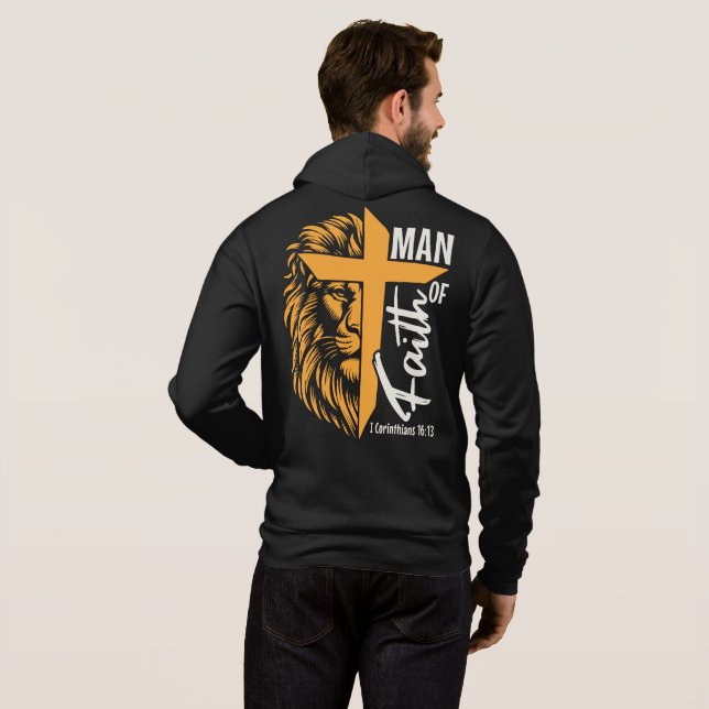 Sudadera Hombre de fe (Reverso completo)