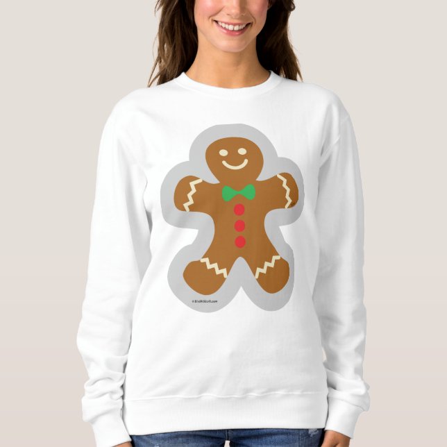 Sudadera Hombre De Gingerbread Haciendo El Ángel En La Niev (Anverso)