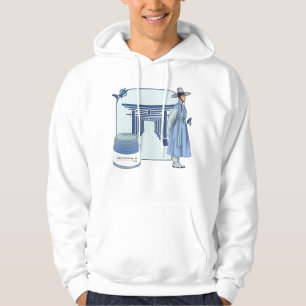 Sudadera Hombre de Hanbok Azul y puertas tradicionales