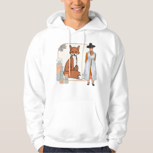 Sudadera Hombre de Hanbok coreano y arte de zorro rojo