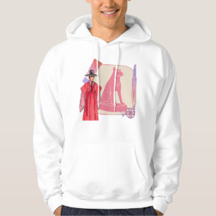 Sudadera Hombre de Hanbok Rojo y Arte de Perro Minimalista