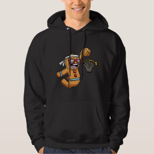 Sudadera Hombre de jengibre jugando Navidades de baloncesto