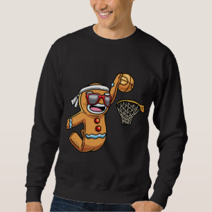 Sudadera Hombre de jengibre jugando Navidades de baloncesto