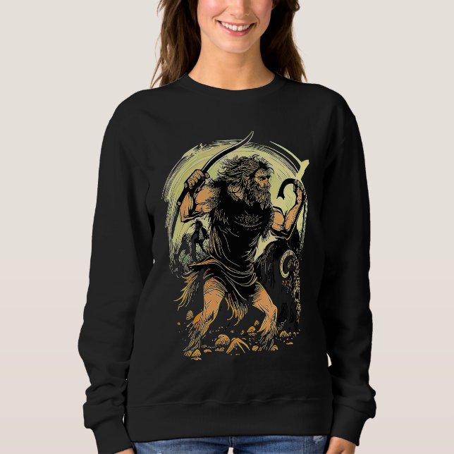Sudadera Hombre de las cavernas cazando bestias (Anverso)