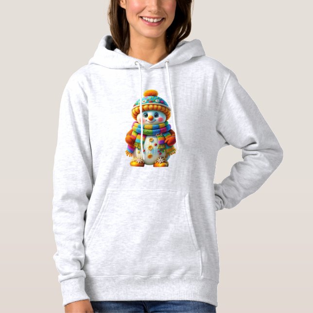 Sudadera Hombre de nieve colorido (Anverso)