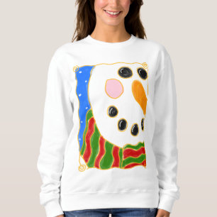 Sudadera Hombre de nieve frío Arte abstracto de Navidad par