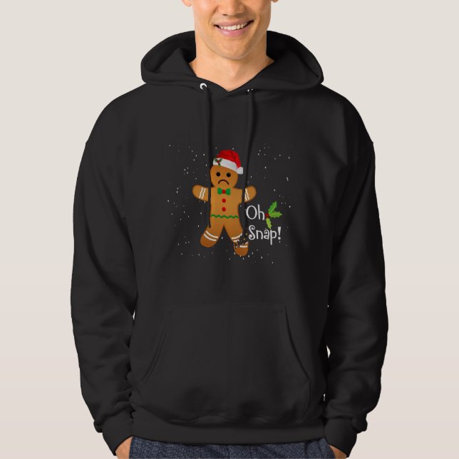 Sudadera Hombre de pan de jengibre - Oh Navidades graciosos (Anverso)
