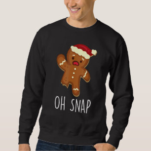 Sudadera Hombre de pan de jengibre Oh Snap Navidad Galleta