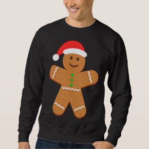 Sudadera Hombre de pan de jengibre Santa Hat Navidades Cook