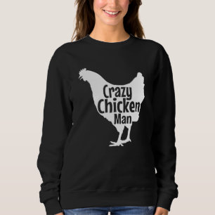 Sudadera Hombre de pollo loco Mejor Granja Orgánica de Poll