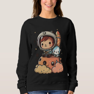Sudadera Hombre del espacio perro astronauta planeta Tierra