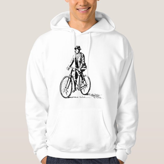 Sudadera Hombre en bicicleta - Negro (Anverso)