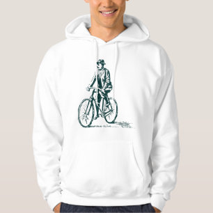 Sudadera Hombre en una bici - verde oscuro