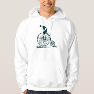 Sudadera Hombre en una Penny Farthing - Verde Oscuro