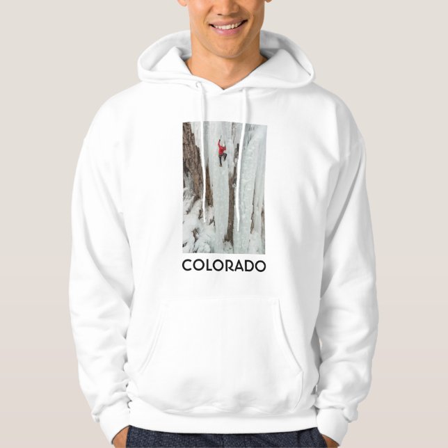 Sudadera Hombre escalando hielo, Colorado (Anverso)
