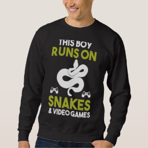 Sudadera Hombre, Este Niño Corre Con Serpientes Y Videojueg