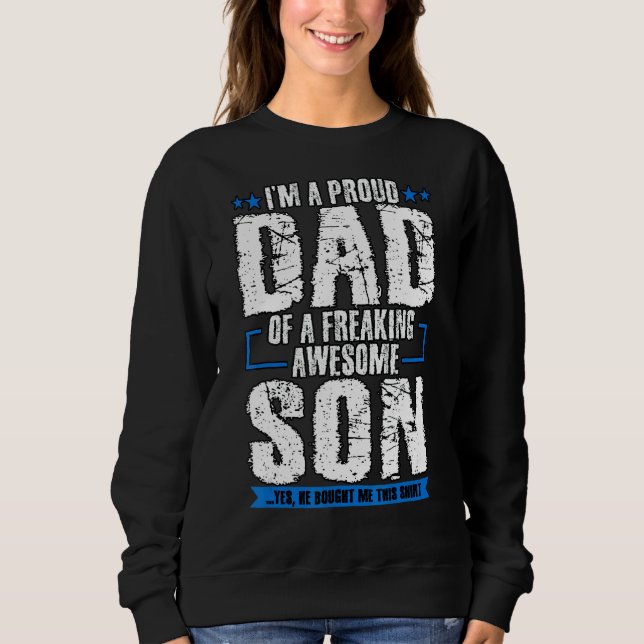 Sudadera Hombre, estoy orgulloso de ser padre de un maldito (Anverso)