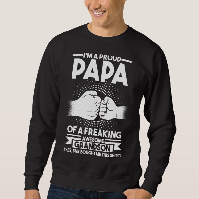 Sudadera Hombre, estoy orgulloso de ser papá de un impío ab (Anverso)