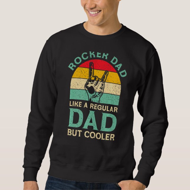 Sudadera Hombre Funny Padres Día De Rocker Papá Para Jugado (Anverso)