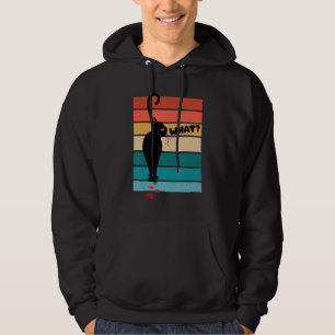 Sudadera Hombre Gato Qué Gato Asesinato Negro Retro Vintage