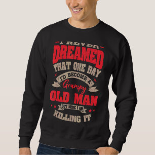 Sudadera Hombre gruñón anciano abuelo abuelo Padre D