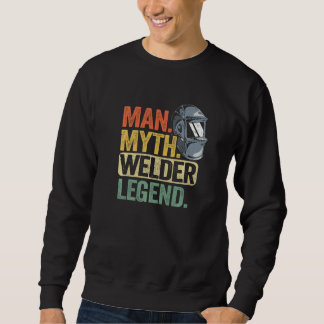 Sudadera Hombre Hombre Mito Soldador Leyenda Trabajador De