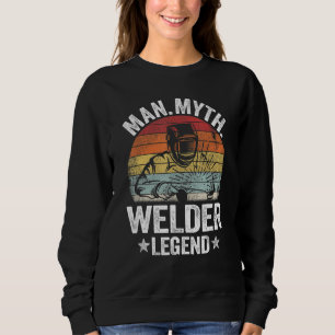 Sudadera Hombre Hombre Mito Soldador Leyenda Trabajador De 