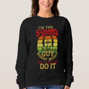 Sudadera Hombre ingeniero de audio técnico de sonido retro