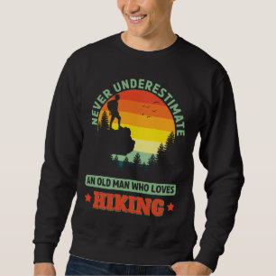 Sudadera Hombre mayor al que le encanta hacer senderismo al