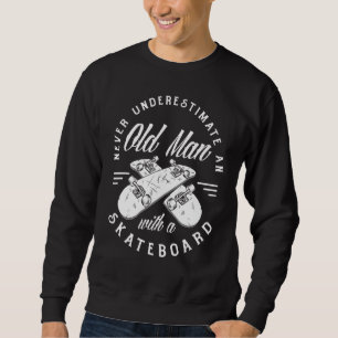 Sudadera Hombre Mayor Con Skateboarding Skatebo