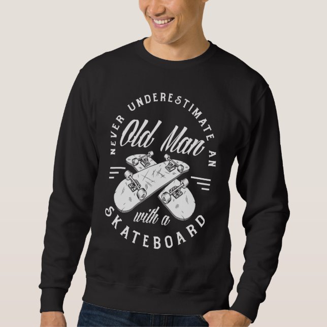 Sudadera Hombre Mayor Con Skateboarding Skatebo (Anverso)