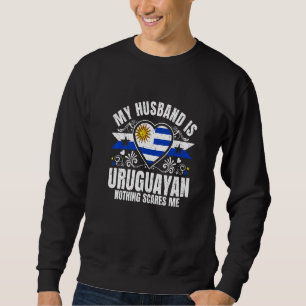Sudadera Hombre Mi Esposo Es Bandera De Orgullo De Uruguay 