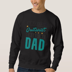 Sudadera Hombre Mi guitarrista favorito me llama papá Guita