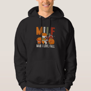 Sudadera Hombre MILF amo otoño calabaza fútbol especias cof