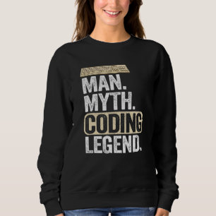 Sudadera Hombre Mitos Coding Leyenda Coder Dad Geek Compute