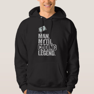 Sudadera Hombre Mitos Coding Leyenda Coder Dad Geek Compute