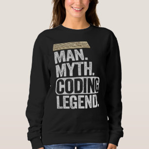 Sudadera Hombre Mitos Coding Leyenda Coder Dad Geek Compute