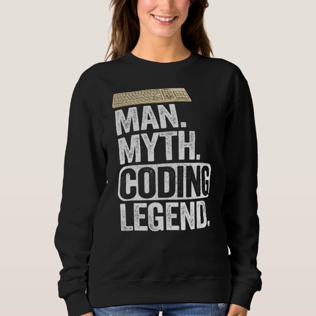 Sudadera Hombre Mitos Coding Leyenda Coder Dad Geek Compute (Anverso)