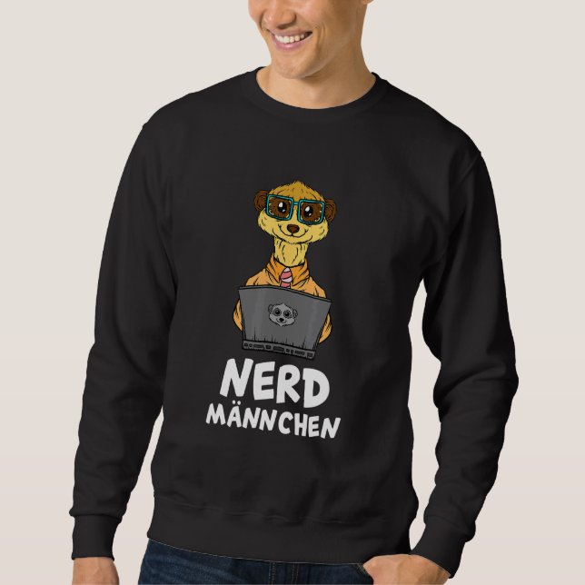 Sudadera Hombre Nerd Surikate Africa Geek Meerkat (Anverso)