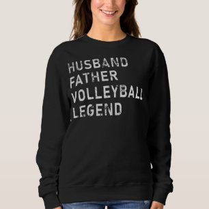 Sudadera Hombre Padre Día Esposo Padre Leyenda de voleibol