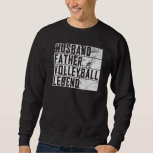Sudadera Hombre Padre Día Esposo Padre Leyenda de voleibol